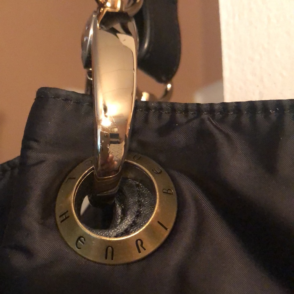 Henri Bendel black nylon satin tote - Picture 3 of 8